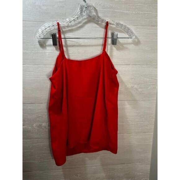 Socialite Lace Trim Red V-Neck Cami Tank Top XS - Picture 6 of 9